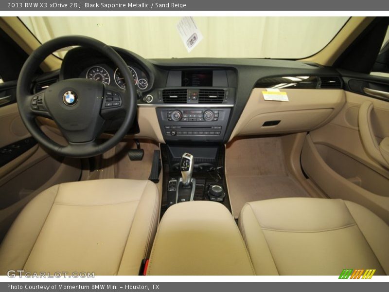 Black Sapphire Metallic / Sand Beige 2013 BMW X3 xDrive 28i