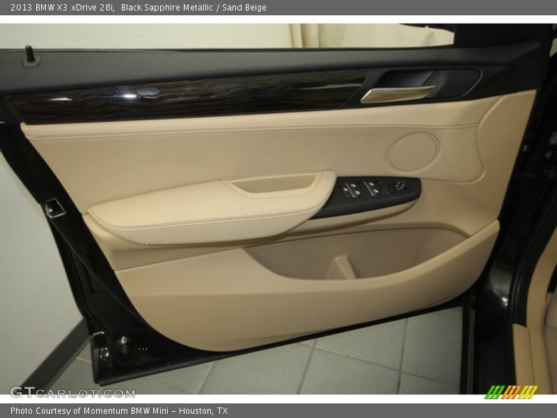 Black Sapphire Metallic / Sand Beige 2013 BMW X3 xDrive 28i