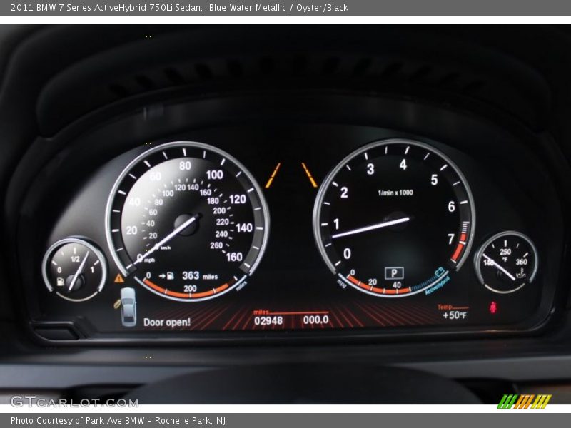  2011 7 Series ActiveHybrid 750Li Sedan ActiveHybrid 750Li Sedan Gauges