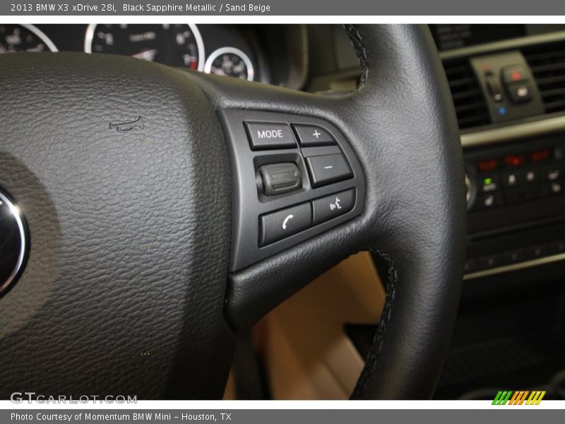 Black Sapphire Metallic / Sand Beige 2013 BMW X3 xDrive 28i