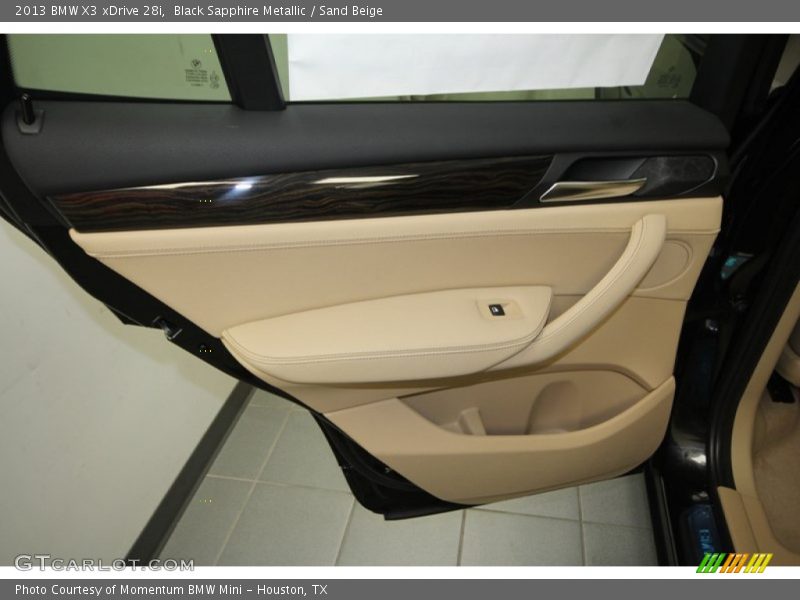Black Sapphire Metallic / Sand Beige 2013 BMW X3 xDrive 28i