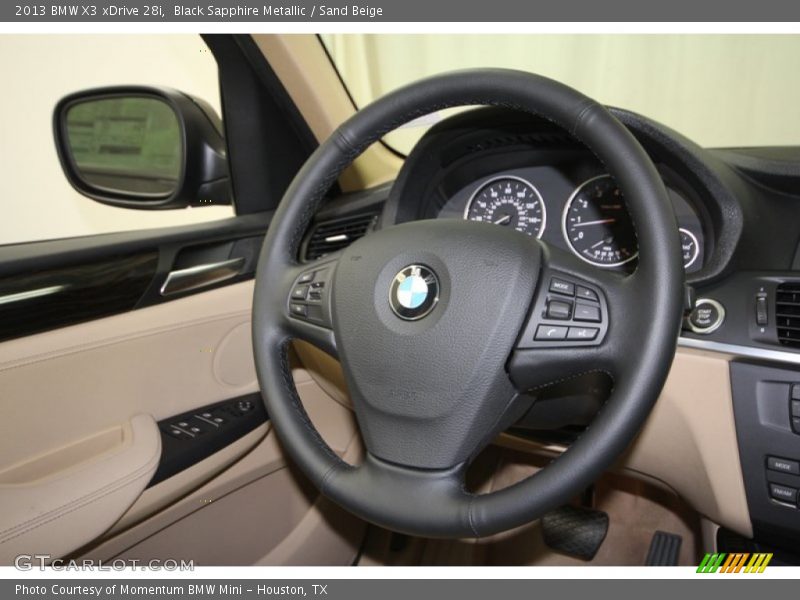 Black Sapphire Metallic / Sand Beige 2013 BMW X3 xDrive 28i