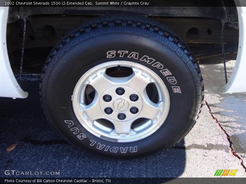 Summit White / Graphite Gray 2002 Chevrolet Silverado 1500 LS Extended Cab