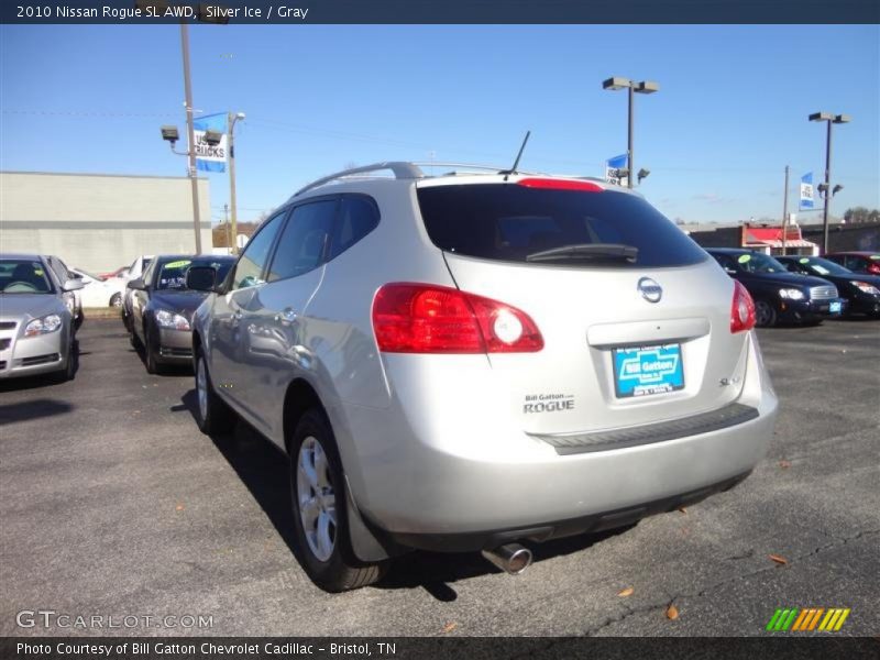 Silver Ice / Gray 2010 Nissan Rogue SL AWD