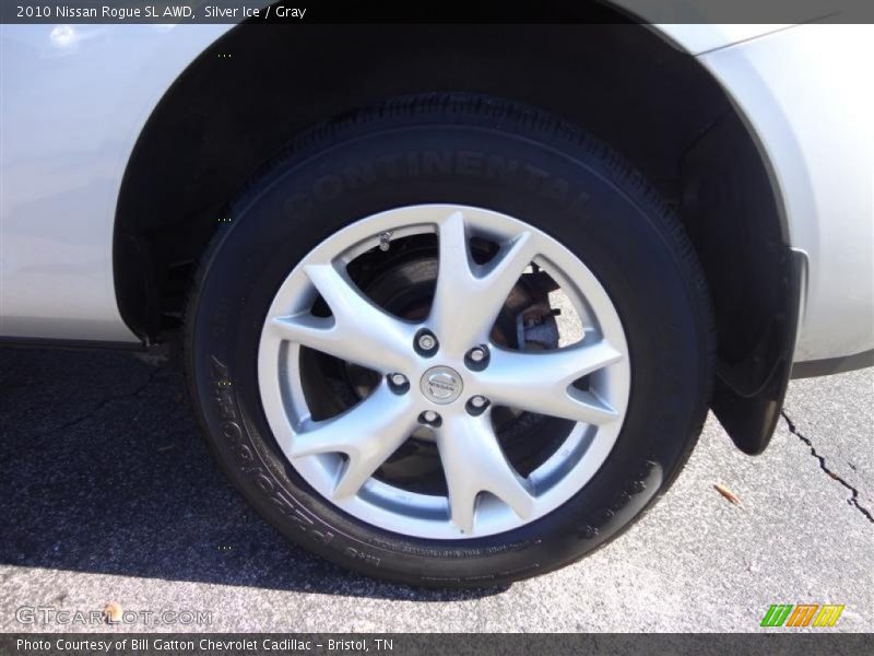 Silver Ice / Gray 2010 Nissan Rogue SL AWD
