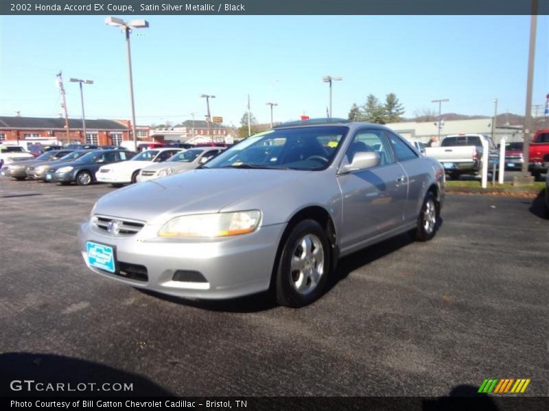 Satin Silver Metallic / Black 2002 Honda Accord EX Coupe