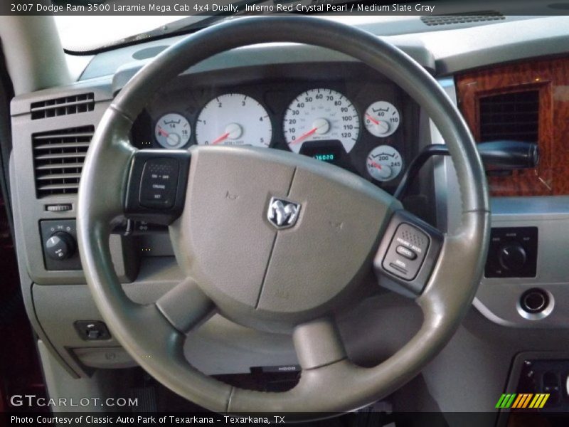 Inferno Red Crystal Pearl / Medium Slate Gray 2007 Dodge Ram 3500 Laramie Mega Cab 4x4 Dually