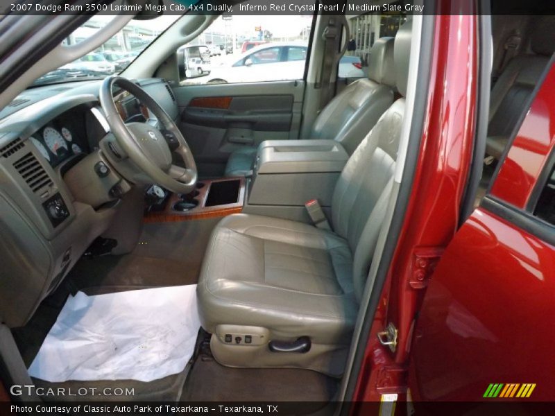 Inferno Red Crystal Pearl / Medium Slate Gray 2007 Dodge Ram 3500 Laramie Mega Cab 4x4 Dually
