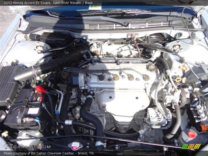 Satin Silver Metallic / Black 2002 Honda Accord EX Coupe