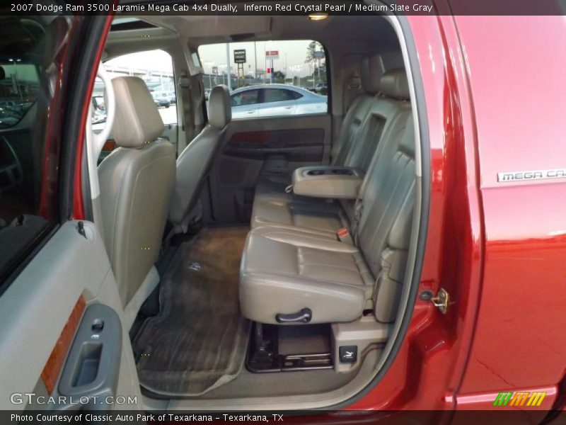 Inferno Red Crystal Pearl / Medium Slate Gray 2007 Dodge Ram 3500 Laramie Mega Cab 4x4 Dually