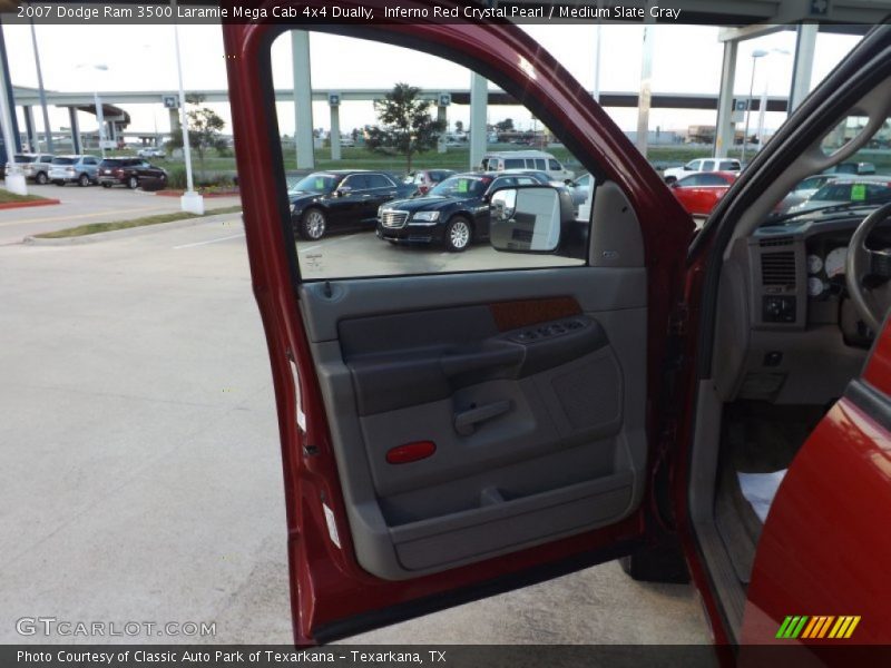 Inferno Red Crystal Pearl / Medium Slate Gray 2007 Dodge Ram 3500 Laramie Mega Cab 4x4 Dually