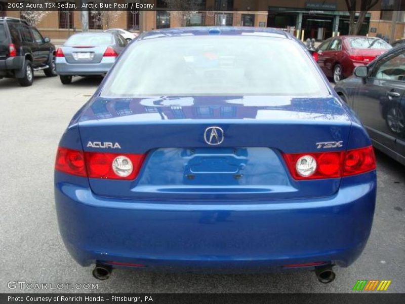 Arctic Blue Pearl / Ebony 2005 Acura TSX Sedan