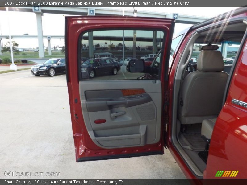 Inferno Red Crystal Pearl / Medium Slate Gray 2007 Dodge Ram 3500 Laramie Mega Cab 4x4 Dually