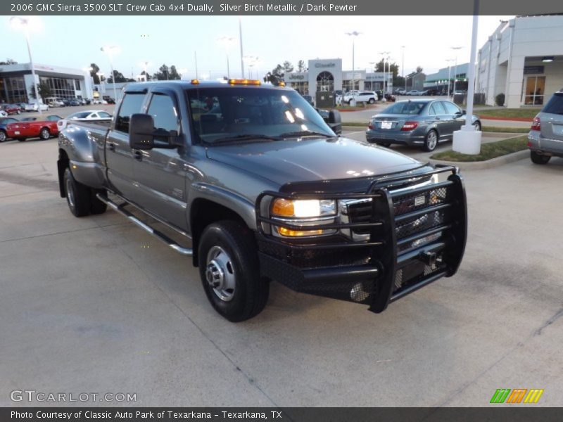 Silver Birch Metallic / Dark Pewter 2006 GMC Sierra 3500 SLT Crew Cab 4x4 Dually