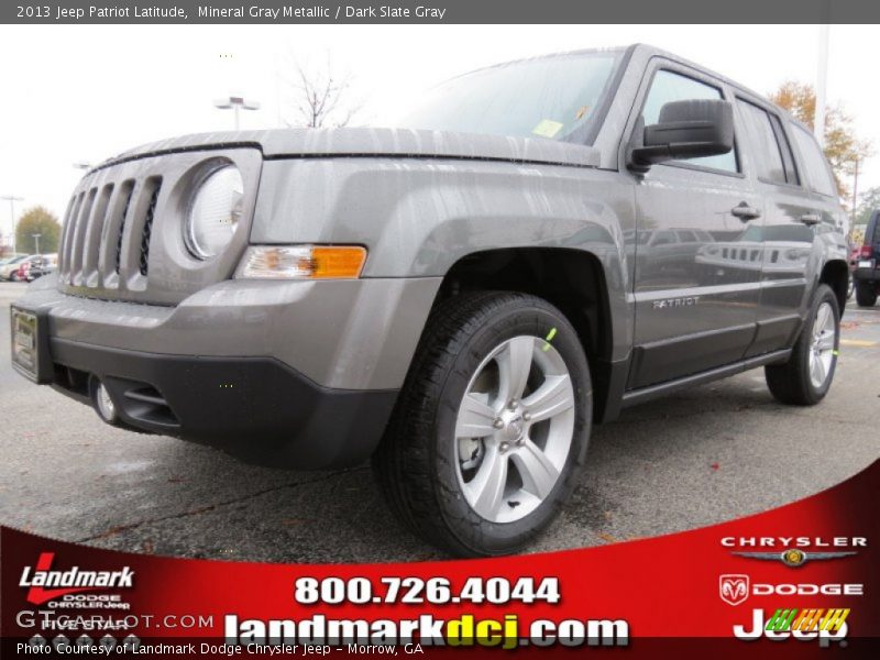 Mineral Gray Metallic / Dark Slate Gray 2013 Jeep Patriot Latitude