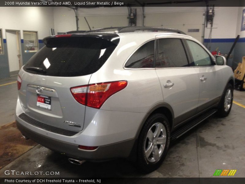 Liquid Silver Metallic / Beige 2008 Hyundai Veracruz Limited AWD