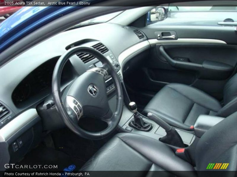 Arctic Blue Pearl / Ebony 2005 Acura TSX Sedan