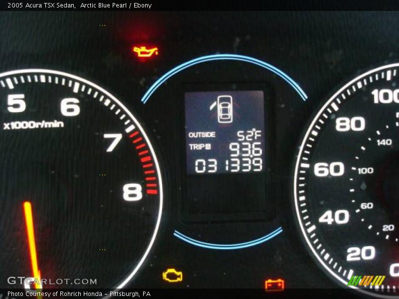 Arctic Blue Pearl / Ebony 2005 Acura TSX Sedan