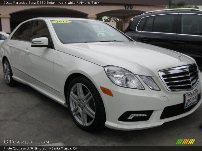 Arctic White / Almond/Black 2011 Mercedes-Benz E 350 Sedan