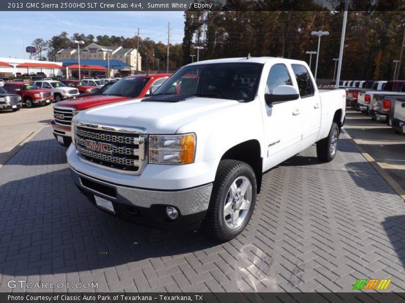 Summit White / Ebony 2013 GMC Sierra 2500HD SLT Crew Cab 4x4
