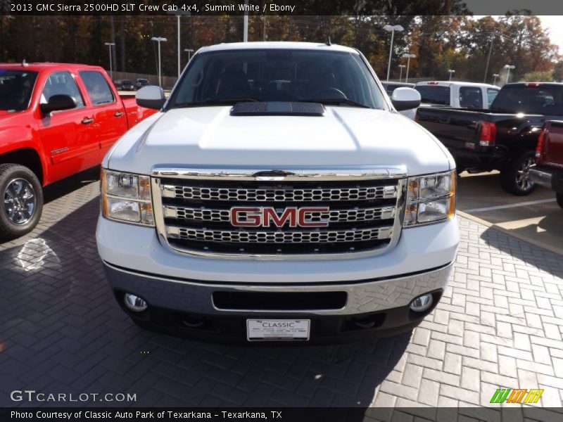 Summit White / Ebony 2013 GMC Sierra 2500HD SLT Crew Cab 4x4