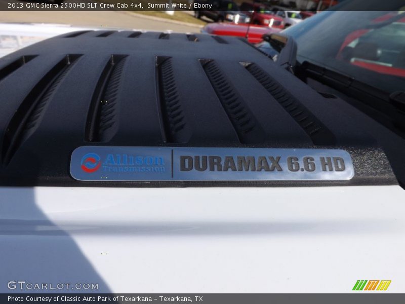 Summit White / Ebony 2013 GMC Sierra 2500HD SLT Crew Cab 4x4