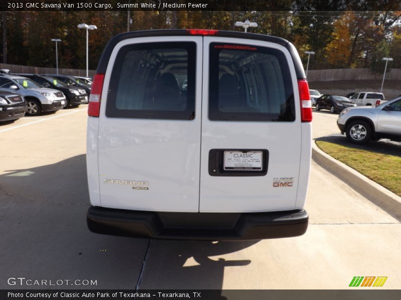 Summit White / Medium Pewter 2013 GMC Savana Van 1500 Cargo