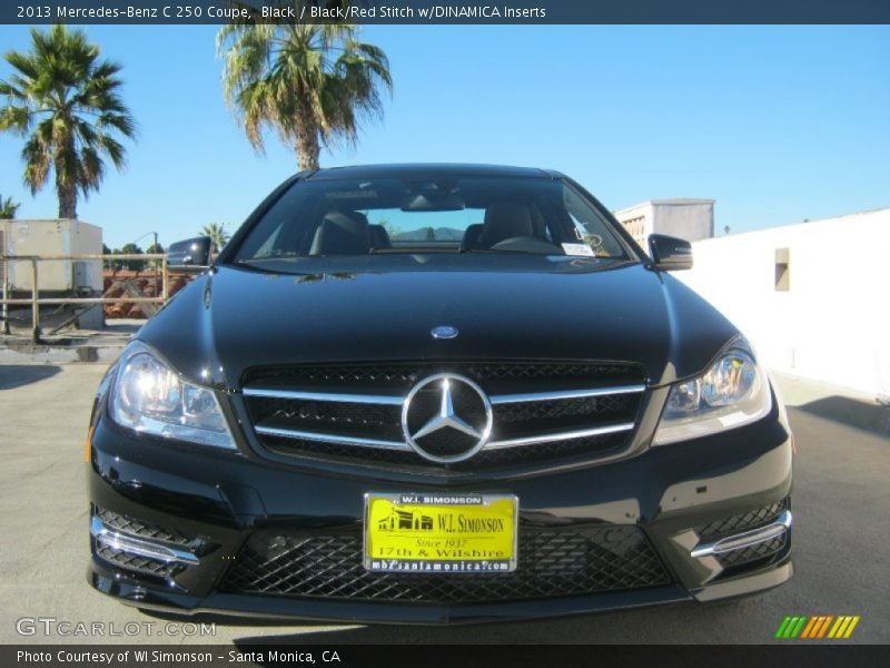 Black / Black/Red Stitch w/DINAMICA Inserts 2013 Mercedes-Benz C 250 Coupe