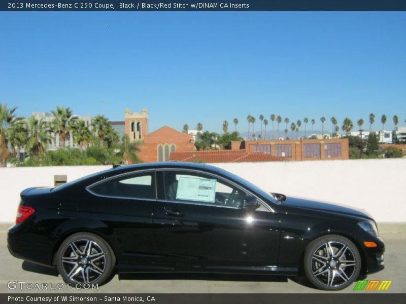 Black / Black/Red Stitch w/DINAMICA Inserts 2013 Mercedes-Benz C 250 Coupe