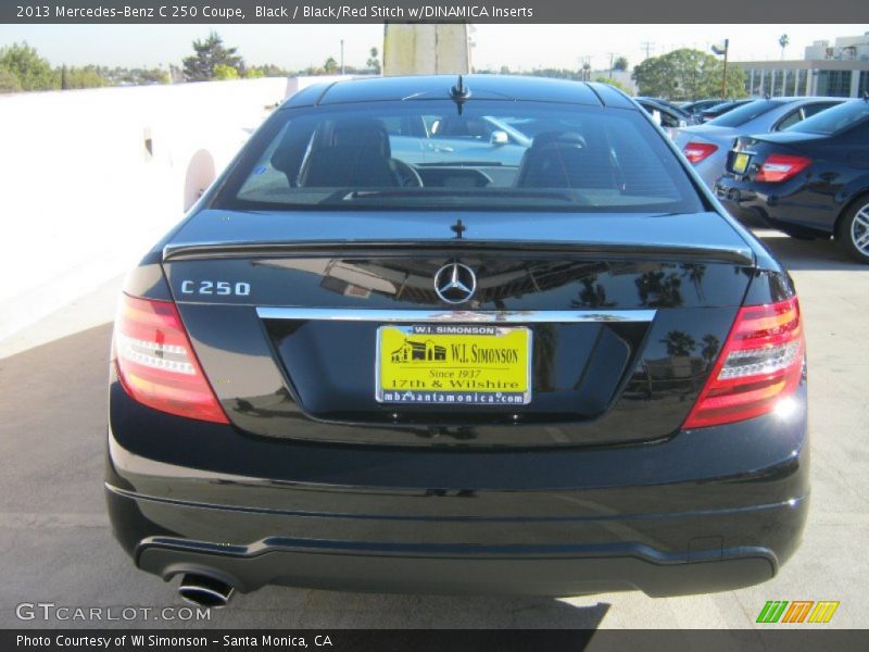 Black / Black/Red Stitch w/DINAMICA Inserts 2013 Mercedes-Benz C 250 Coupe