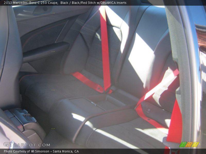 Black / Black/Red Stitch w/DINAMICA Inserts 2013 Mercedes-Benz C 250 Coupe