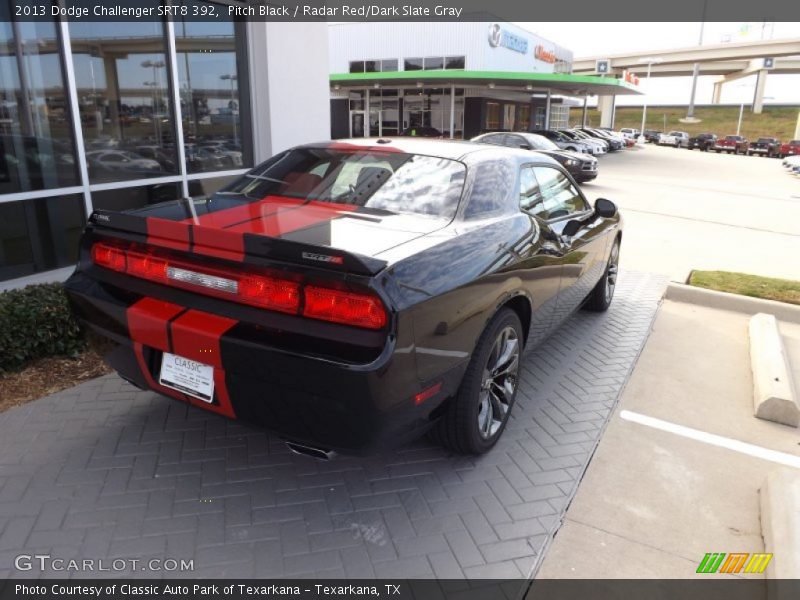 Pitch Black / Radar Red/Dark Slate Gray 2013 Dodge Challenger SRT8 392