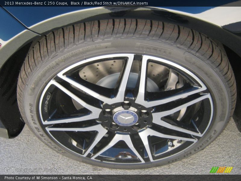 Black / Black/Red Stitch w/DINAMICA Inserts 2013 Mercedes-Benz C 250 Coupe