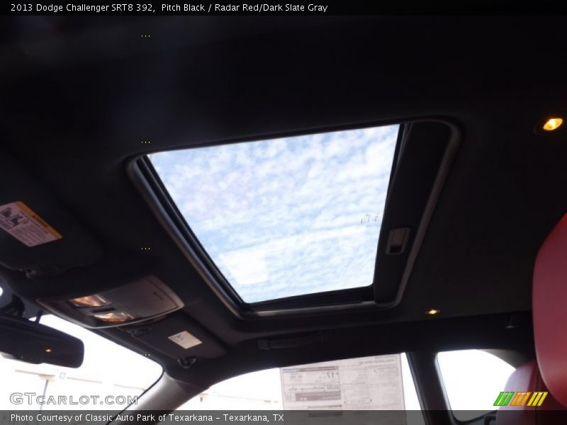 Pitch Black / Radar Red/Dark Slate Gray 2013 Dodge Challenger SRT8 392