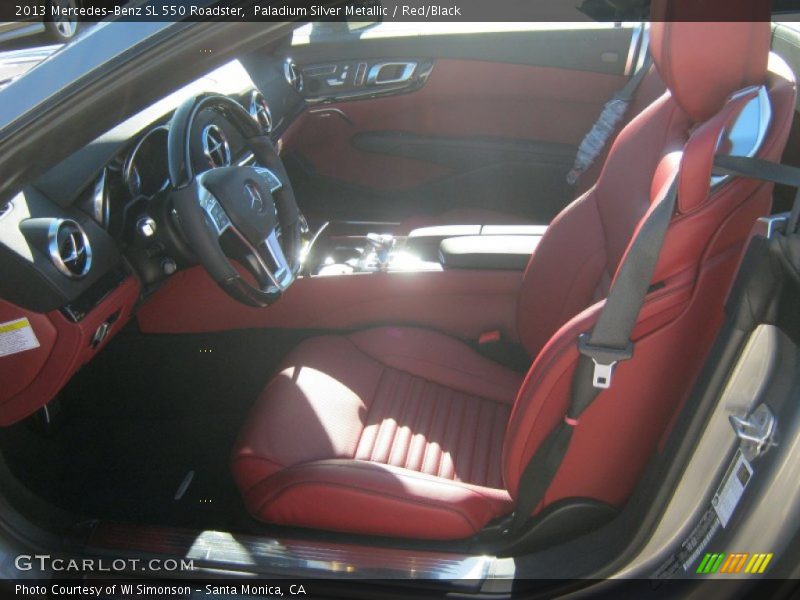 Paladium Silver Metallic / Red/Black 2013 Mercedes-Benz SL 550 Roadster