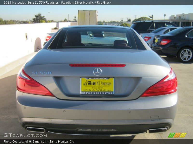 Paladium Silver Metallic / Red/Black 2013 Mercedes-Benz SL 550 Roadster