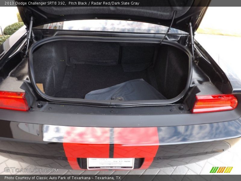 Pitch Black / Radar Red/Dark Slate Gray 2013 Dodge Challenger SRT8 392