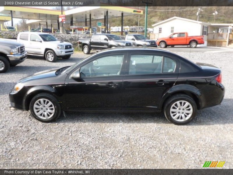 Black / Gray 2009 Chevrolet Cobalt LS Sedan