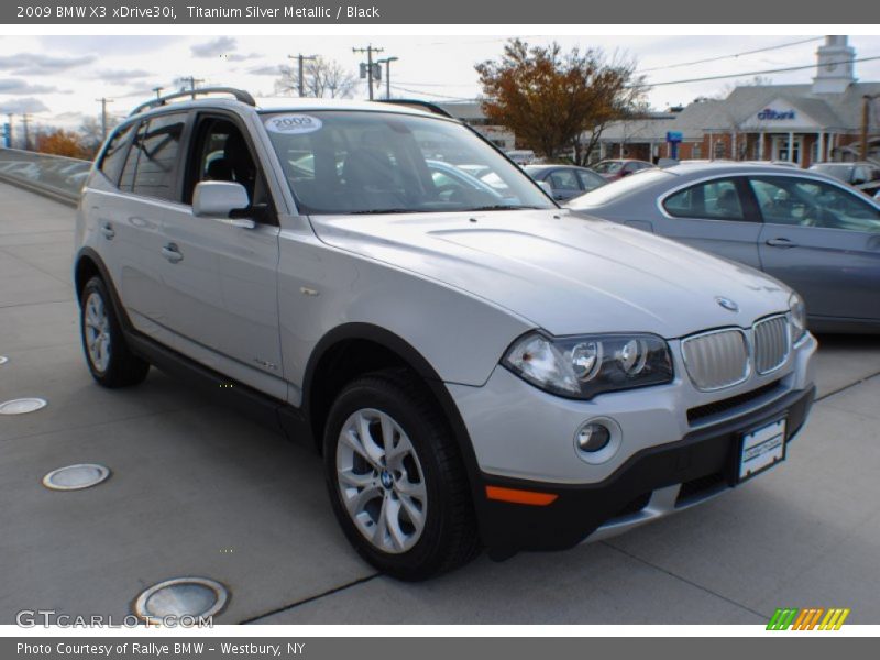 Titanium Silver Metallic / Black 2009 BMW X3 xDrive30i