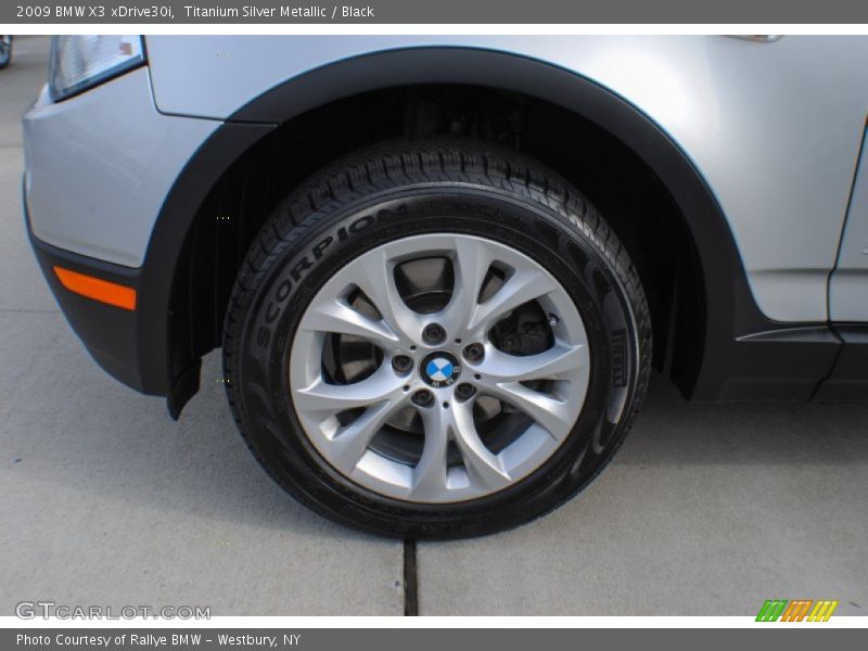 Titanium Silver Metallic / Black 2009 BMW X3 xDrive30i