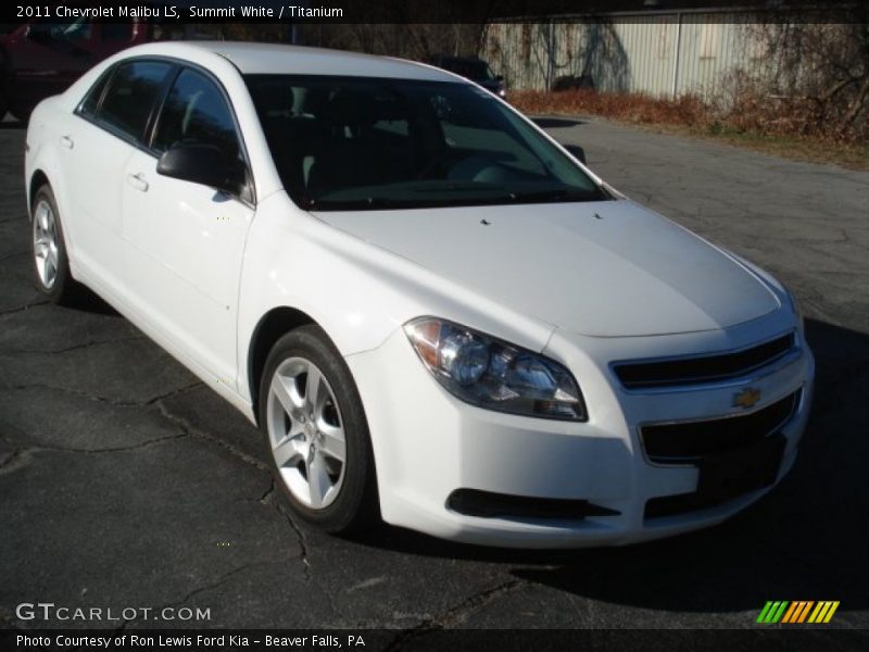Summit White / Titanium 2011 Chevrolet Malibu LS