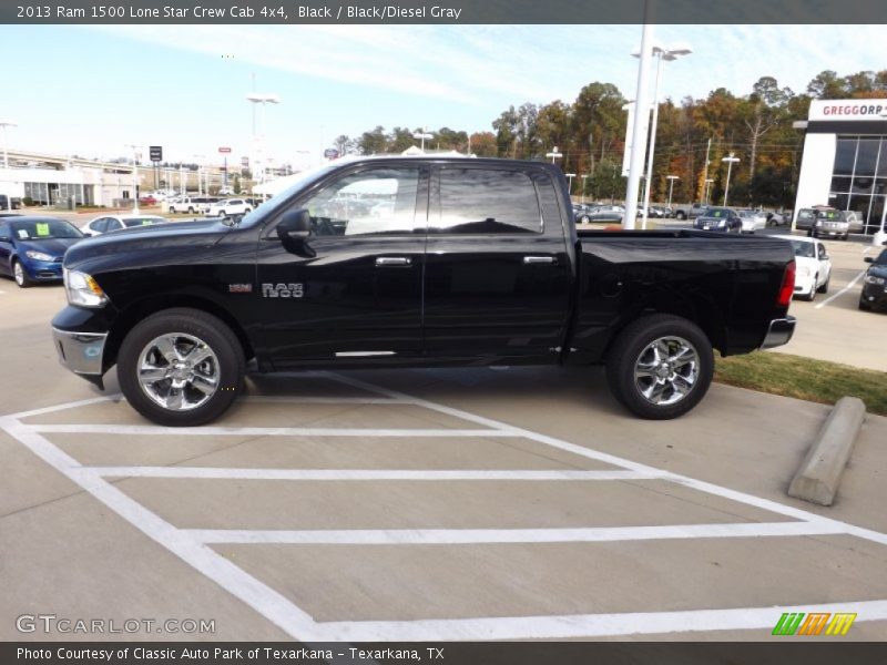 Black / Black/Diesel Gray 2013 Ram 1500 Lone Star Crew Cab 4x4