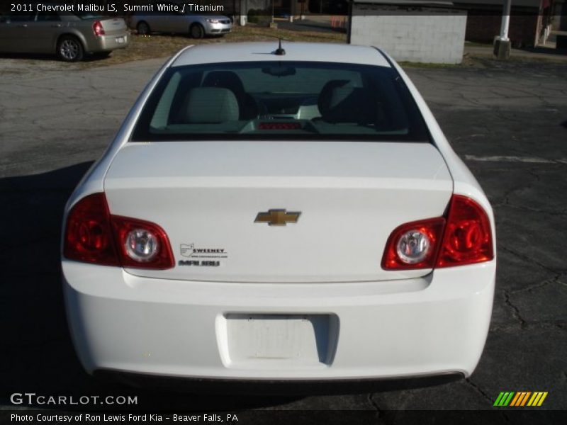 Summit White / Titanium 2011 Chevrolet Malibu LS