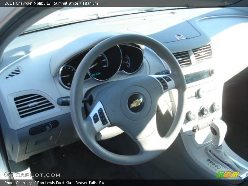 Summit White / Titanium 2011 Chevrolet Malibu LS
