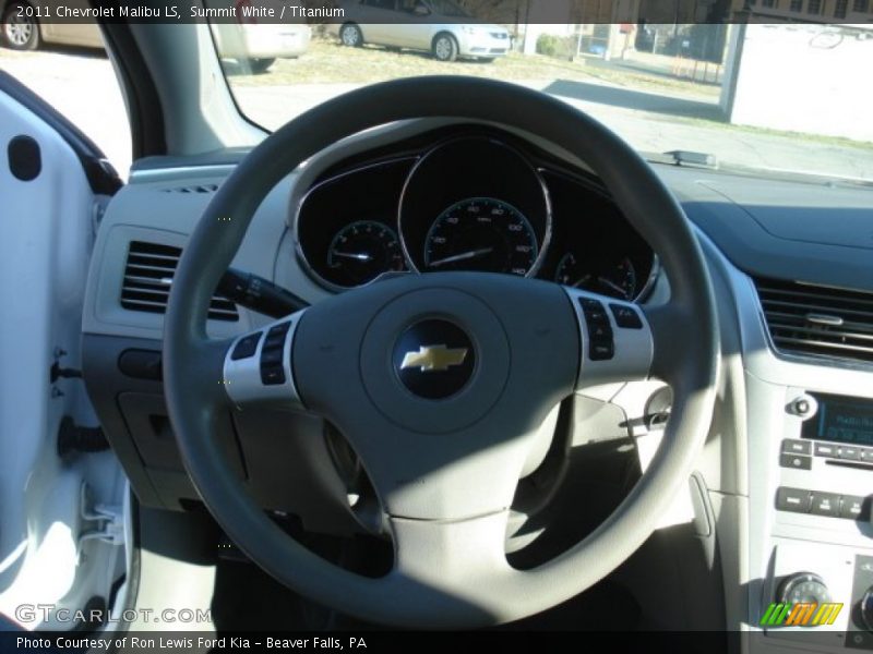 Summit White / Titanium 2011 Chevrolet Malibu LS