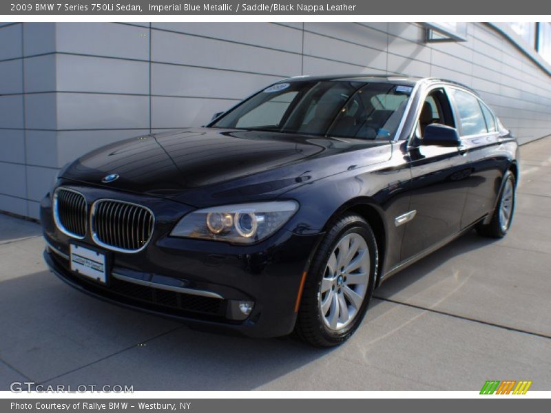 Imperial Blue Metallic / Saddle/Black Nappa Leather 2009 BMW 7 Series 750Li Sedan