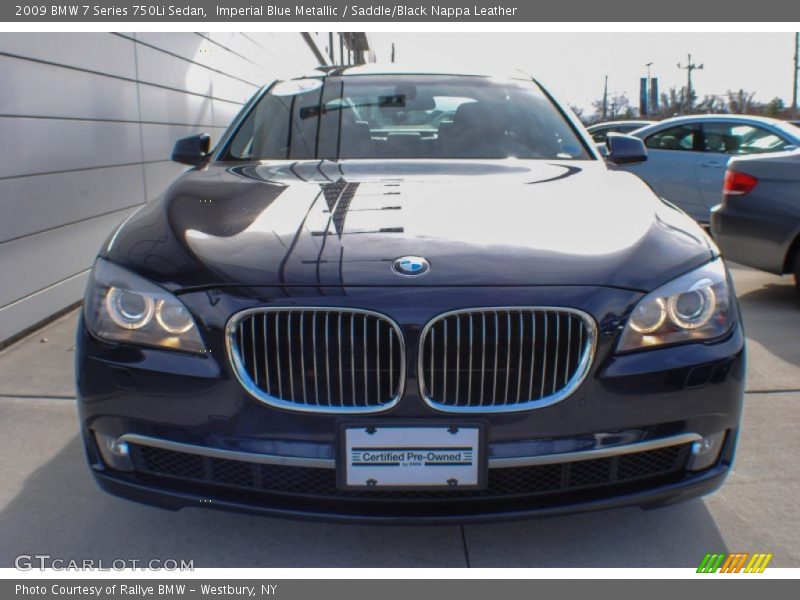 Imperial Blue Metallic / Saddle/Black Nappa Leather 2009 BMW 7 Series 750Li Sedan