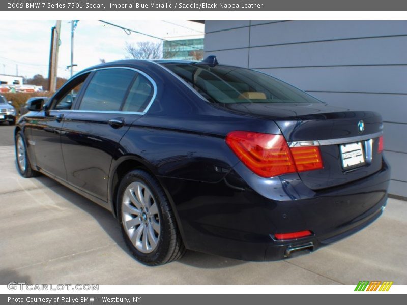 Imperial Blue Metallic / Saddle/Black Nappa Leather 2009 BMW 7 Series 750Li Sedan