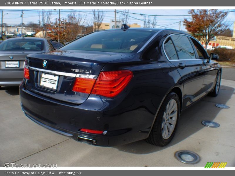 Imperial Blue Metallic / Saddle/Black Nappa Leather 2009 BMW 7 Series 750Li Sedan