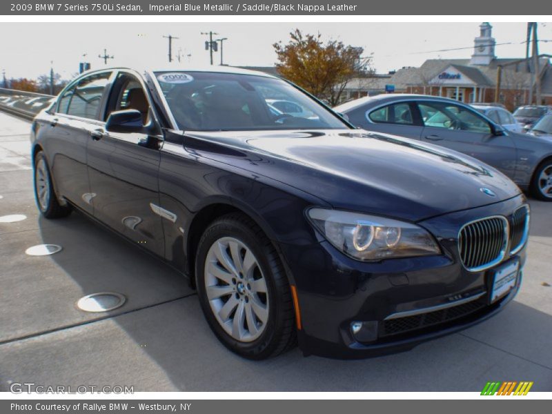 Imperial Blue Metallic / Saddle/Black Nappa Leather 2009 BMW 7 Series 750Li Sedan